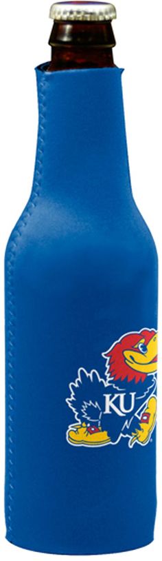 a blue bottle with the university of kansas logo on it