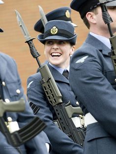 Raf Regiment, Women Soldiers, Air Force Uniforms, Gender Diversity, Military Photography, Rule Britannia, Military Couples, Women Wearing Ties, Army Couple