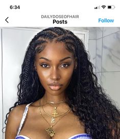 Feed In Weave Hairstyles, Front Braided Hairstyles Black Women, Braids In Wavy Hair, Braid And Ponytail Hairstyles Black, Caribbean Braids Hair Styles, Cruise Hair Styles Black Women, Feed In Boho Braids, Jamaica Hairstyles For Black Women, Fulani With Weave