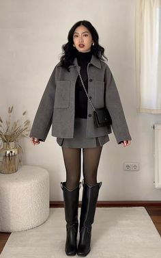 Big Coat Outfit, Japan Outfit, Europe Outfits, Winter Fashion Outfits Casual, Outfit Chic, London Outfit, Uni Outfits, Autumn Outfit, Outfit Inspo Fall