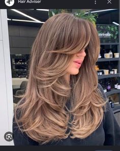 Butterfly Haircut Inspo Pic, Wavy Haircut Medium Length, Butterfly Haircut With Highlights, Light Face Framing Layers, Buterfluffy Haircut Long Hair Straight, Waterfall Haircut, Butterfly Hair Cut, Undone Hair, Straight Layered Hair