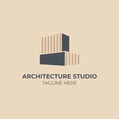 the architecture studio logo is shown in black and tan colors, with an abstract design