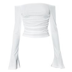 Please refer to our sizing chart for a guideline when choosing a size. 5 business days order processing time. 90% polyester 10% spandex. Fitted Long Sleeve Off-shoulder Top For Fall, Fall Long Sleeve Fitted Off-shoulder Top, Trendy Stretch Off-shoulder Top With Long Sleeves, Trendy Stretch Off-shoulder Long Sleeve Top, Fitted Long Sleeve Off-shoulder Top For Spring, Chic Fitted Long Sleeve Off-shoulder Top, Trendy Stretch Off-shoulder Top For Fall, Spring Stretch Long Sleeve Off-shoulder Top, Chic Fitted Off-shoulder Top For Fall