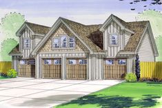 this is an artist's rendering of these garage plans for two story house plans