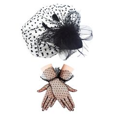 PRICES MAY VARY. [What You Get] You will get 1 piece fascinator hat, 1 pair short gloves in black, can match with your dress, skirts, gowns and so on, wearing them together can make you look more charming, easy to draw other's attention. [Fascinator Hat] The pillbox hat hair clip is embellished with mesh veil and fake feathers, featured with black, reliable and lightweight, convenient to wear and take off, can be applied as a hair clip or headband, can match your different hair styles. [Beautifu Veiled Hats, Feather Wedding, Tea Party Hats, Veil Hairstyles, Wedding Fascinators, Cocktail Hat, Fascinator Hat, Lace Gloves, Mesh Hat