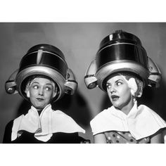 1950s Two Women Sitting Together Gossiping Under Hairdresser Hair Dryer Poster Print By Vintage Collection Image 1 Women Gossiping, Curly Hair Cartoon, Hair Cartoon, 1950s Women, Blow Dry Bar, Common Phrases, Retro Photography, Grey Hair Color, I Love Lucy