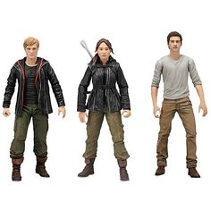 three action figures are shown in the same image as they appear to be from different angles