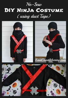 White Ninja, Ninja Halloween, Black Ninja, Ninja Outfit, Ninja Birthday Parties, Ninja Birthday, Ninja Party, Ninja Star, Boy Diy