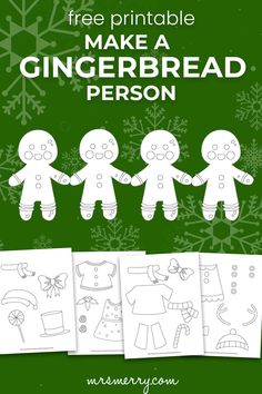 free printable make a gingerbread person craft mrs. merry Gingerbread Cookie Craft, Gingerbread Crafts For Kids, Gingerbread Kids Crafts, Gingerbread Man Template, Kindergarten Christmas Crafts, Gingerbread Person, Winter Crafts For Toddlers, Gingerbread Man Crafts