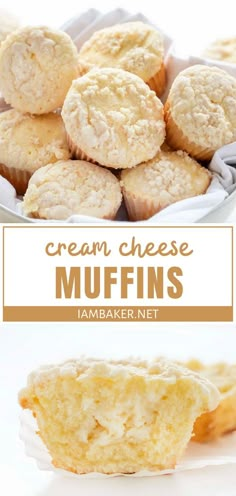 cream cheese muffins are the perfect dessert for breakfast or brunch, and so easy to make