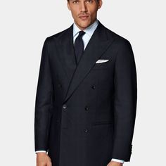 A perfect pick
  for those on the go, this navy Havana suit is tailored to a slim
  double-breasted fit from a crease-resistant fabric that is made to keep you
  smooth all day. Custom Made Suits, Unique Fits, Suit Pant, Slim Fit Blazers, Navy Suit, Classic Suit, Tuxedo Suit, Peak Lapel, The Navy