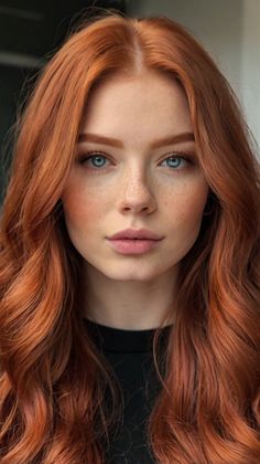 red hair color ideas Hair Colors For Fall, Fire Red Hair, Copper Blonde Hair Color, Peach Hair Colors, Copper Blonde Hair