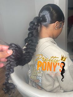 Sleek Butterfly Braid Ponytail, Slick Back Butterfly Braid Ponytail, Ponytail Butterfly Braid, Butterfly Braid Natural Hair, Braid Ponytail With Swoop, Middle Part Low Braid Ponytail, Sleek Ponytail Black Women Braid, Butterfly Braid Ponytail For Black Women, Butterfly Braid With Weave Ponytail