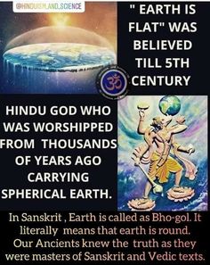 an advertisement for the hindu festival, earth is flat and was believed till century