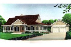 this is an artist's rendering of these country house plans