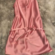 Never Worn Women’s Zara Pink Satin Dress With Attached Belt With Dangling Heart Sz Small Feminine Silk Sleep Dress, Pink Satin Sleep Dress, Feminine Mini Sleep Dress, Elegant Pink Sleep Dress, Zara Pink Sleeveless Slip Dress, Zara Pink Daywear Dress, Zara Pink Dress For Daywear, Feminine Zara Sleeveless Slip Dress, Feminine Sleeveless Zara Slip Dress