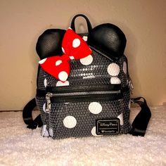 This Is Is Truly Like New, Never Used Still Has The Inserted Shipping Padding . Retails For 180$ Casual Black Backpack For Disney Trips, Black Minnie Mouse Bag For Back To School, Trendy Minnie Mouse Travel Backpack, Black Minnie Mouse Backpack For Back To School, Trendy Minnie Mouse Backpack For Travel, Minnie Mouse Backpack For Disney Fan Events, Casual Minnie Mouse Backpack For Travel, Back To School Minnie Mouse Black Backpack, Black Mickey Mouse Backpack For Daily Use