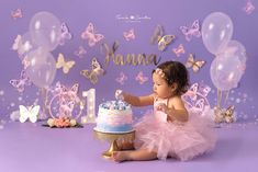 #smashcake #mariposas #taniacortesfotografia 1 Year Birthday Photoshoot Butterfly, Photoshoot Background Ideas, Tabasco Mexico, Baby First Birthday Themes, 1st Birthday Girl Decorations