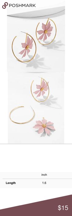 Dual Wear Flower Hoop Earrings NWT Flower Earrings worn with or without Flower 42119/00049  GLAM VACATION TROPICAL FESTIVAL SUMMER SPRING CHUNKY WEDDING BEACH STATEMENT SHOWER BIRTHDAY PARTY BOHO GYPSY OFFICE CASUAL HOLIDAY CHIC BOUTIQUE EARRINGS JEWELRY BRACELET NECKLACE WEEKEND COMPLETE LOOK GLAMOROUS ACCESSORIES TRENDY amourOC Jewelry Flower Shaped Hoop Earrings For Party, Spring Hoop Earrings With Flower Charm, Floral Hoop Earrings For Spring Wedding, Spring Flower Hoop Earrings, Spring Wedding Flower Hoop Earrings, Gold Hoop Earrings For Spring Wedding, Spring Wedding Gold Hoop Earrings, Spring Wedding Hoop Jewelry, Elegant Spring Flower Hoop Earrings