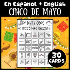 an image of a spanish game with the words cinco de mayo