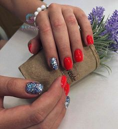 Dip Manicure Short Nails, Trendy Red Nails, Hot Red Nails, Hot Nails, Xmas Nails, Classy Nails