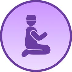 a purple circle with a man sitting on the floor