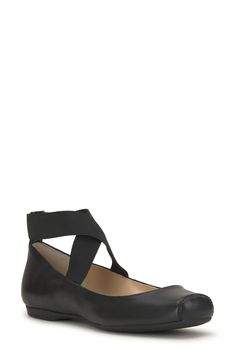 Jessica Simpson 'Mandalaye' Leather Flat | Nordstrom Leopard Ballet Flats, Ballet Fashion, Mary Jane Pumps, Platform Wedge Sandals, Ballet Flat, Ankle Straps, Sandal Women, Black Flats, Leather Flats