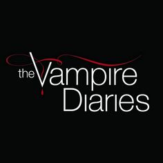 the vampire diaries logo on a black background