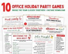 10 office holiday party games for kids to play on the computer or in the classroom