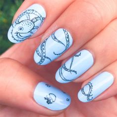 Aquarius Nails, Octopus Nails, Nautical Nails, Sea Nails, The Deep Blue Sea, Nails 2022, Hand Accessories