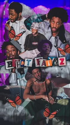 a collage of black men with butterflies on their shirts and the words benita dayz above them