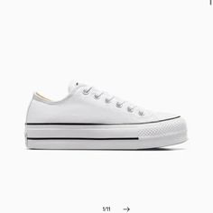 Brand New, Never Worn, Just Don’t Like The Fit On My Feet. Was Too Late To Return. Converse Shoes Platform, Converse White Low, Converse Platform, Platform Converse, Converse White, Shoes Platform, Womens Converse, Just Don, Converse Shoes