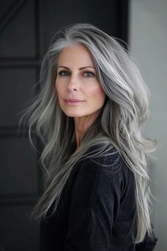 25 Gorgeous Salt And Pepper Hair Color Ideas Going Grey, Hair Powder, Gray Hair Highlights