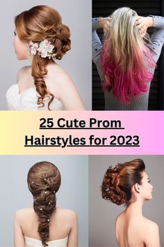 25 cute prom hairstyles for 2023. The post features a variety of hairstyles that are perfect for prom night, ranging from classic updos to more modern and trendy styles. Each hairstyle is described in detail, including the types of braids, curls, or twists that are used to create the look, as well as any accessories or embellishments that are added to the hair. The post is designed to provide inspiration and ideas for those who are looking for a beautiful and stylish prom hairstyle . Fake Hair Dye, Fake Hair Ponytail, Hair For Braids, Fake Hair Buns, Fake Hair Pieces, Fake Hair Extensions, Braids Curls, Hairstyles For 2023, Cute Prom Hairstyles