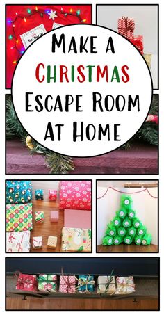 christmas escape room at home with presents and gifts