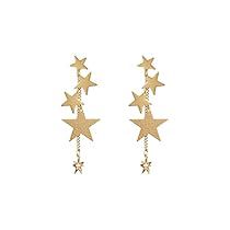 Fearless Earrings, Star Pearl, Large Dangle Earrings, Costume Ball, 4th Of July Outfits, New Years Eve Outfits, Lucky Star, Shooting Star, Gift For Music Lover