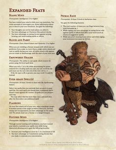 an image of a page with information about the characters