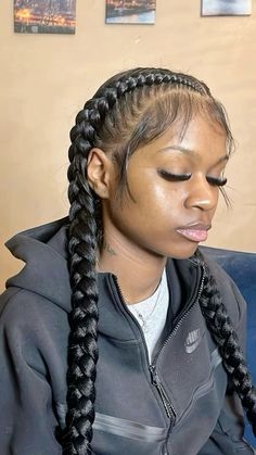 90s Braids Hairstyles Black Women, Feed Ins, Quick Braids, Feed In Braids Hairstyles, Quick Natural Hair Styles, Box Braids Hairstyles For Black Women, Quick Weave Hairstyles, Dyed Hair Inspiration, Braids Hairstyles Pictures