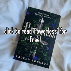 a book with the title click to read powerless for free