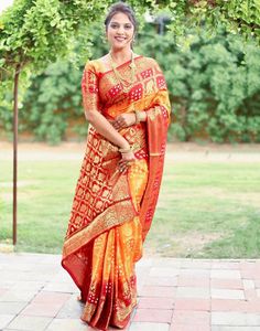 Type: Saree Saree Color: Maroon & Orange  Blouse Color: Maroon & Orange  Saree Length: 5.5 Mtrs Blouse Length: 0.80 Mtr Fabric: Art Silk Work: Zari Waving Care Instruction: Hand Wash Product Code: 61709 Orange Saree, Orange Amp, Orange Blouse, Orange Art