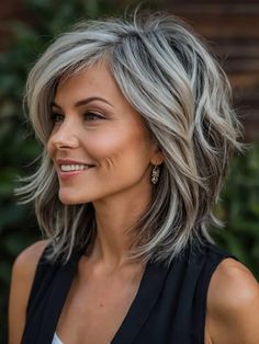 34 Chic Shag Haircuts to Elevate Style for Women Over 50! Haircut For Medium Hair For Women, Medium Length Grey Hair Styles Over 50, Women’s Hairstyles Over 50, Layered Gray Hair Over 50, Short Layered Hair Medium, Hair For 50 Year Old Women Over 50, Shag Hairstyles Fine Hair, Short Hairstyles Women Over 50, Medium Gray Hairstyles