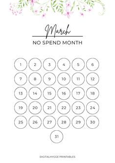 44 No-Spend Month Printables | DigitalHygge Printable