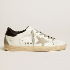 Only Worn A Couple Times, In Great Condition! Includes All The Original Packaging. Golden Goose Women's Super Star With Black Heel Tab, Grey/Silver Star And Metal Stud Lettering Size 36. Old Money Sneakers, Magnolia Parks, Shoes Golden Goose, Golden Family, Classy Outfits Men, Adidas Shoes Women, Golden Goose Sneakers, Golden Goose Shoes, Black Heel