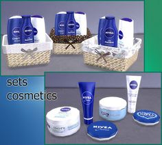 an advertisement for nivea skin care products, including creams and lotions