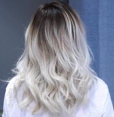 Black To Blonde Hair, Balayage Lob, Platinum Hair Color, Black Roots, Platinum Hair, White Blonde, Trendy Hair Color