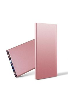 the back and side of a pink samsung note edge case, with its cover partially open