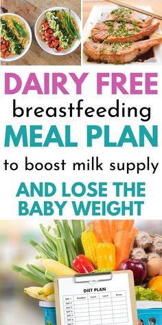 Dairy Free Diet Breastfeeding, Easy Dairy Free Meals, Healthy Postpartum Meals, Dairy Free Meal Plan, Healthy Breastfeeding Meals, Dairy Free Meals, Breastfeeding Meal Plan