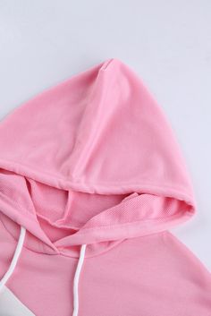 Colorblock Drawstring Hoodie Spring Sports Sweatshirt With Drawstring, Spring Color Block Hoodie, Winter Hoodie With Drawstring In Pink, Pink Drawstring Sweatshirt For Spring, Athleisure Hooded Color Block Hoodie, Casual Pink Hoodie With Drawstring, Spring Cotton Color Block Hoodie, Spring Color Block Cotton Hoodie, Spring Athleisure Hoodie With Drawstring