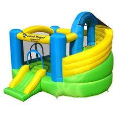 an inflatable bouncer with a slide