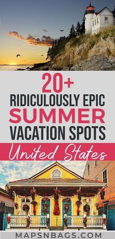 an image of the front cover of a book with text that reads 20 ridiculously epic vacation spots united states